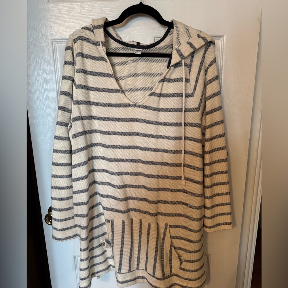 Navy stripe hoodie